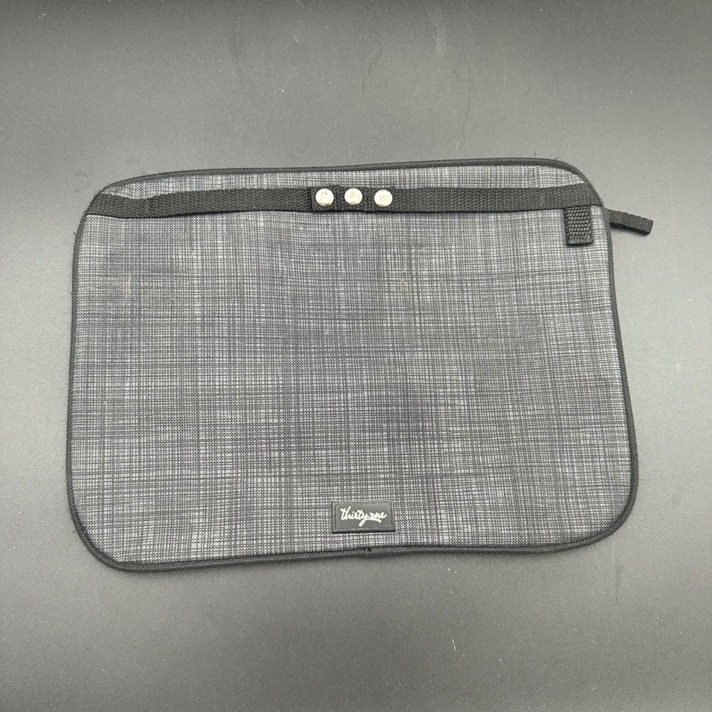 Thirty-One Insert Pocket Add On‎ Snap Gray Zippered For Bags